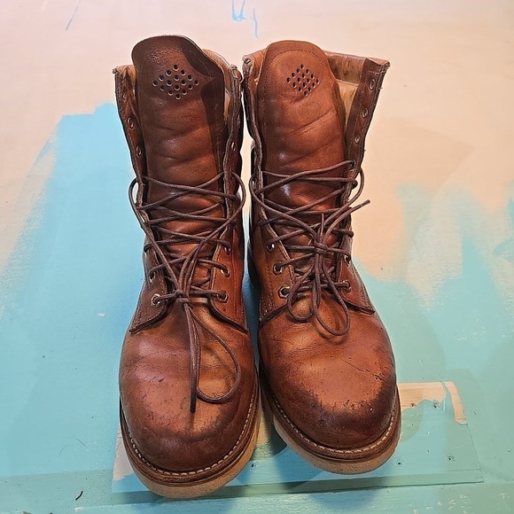 VTG Herman Survivors 9.5 Moc Toe Brown Vibram Work Boots USA -20F Insulated 70s - Picture 4 of 16
